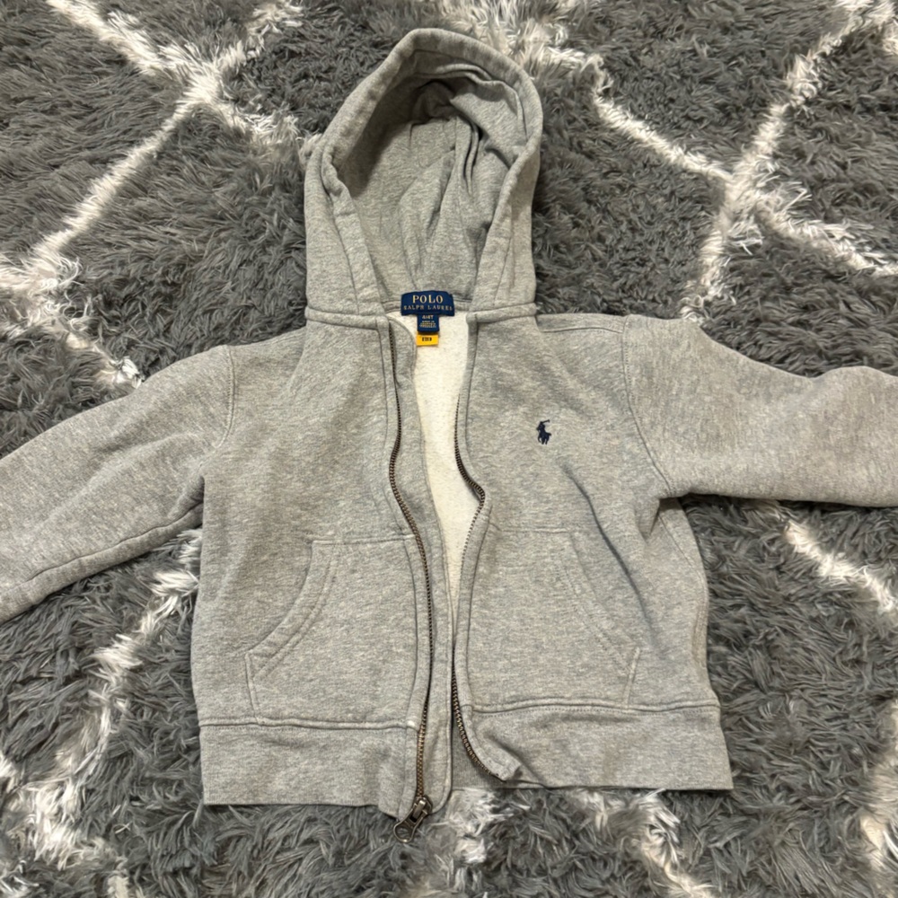 Polo by Ralph Lauren Heather Gray Zip-Up Hoodie